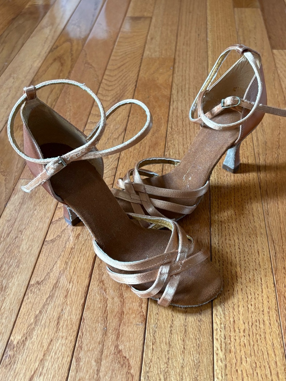 Satin Latin Ballroom Dance Shoes— Copper